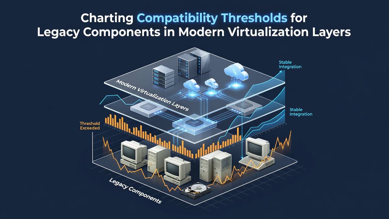 Graph illustrating compatibility threshold curves for legacy devices within updated virtualization infrastructures