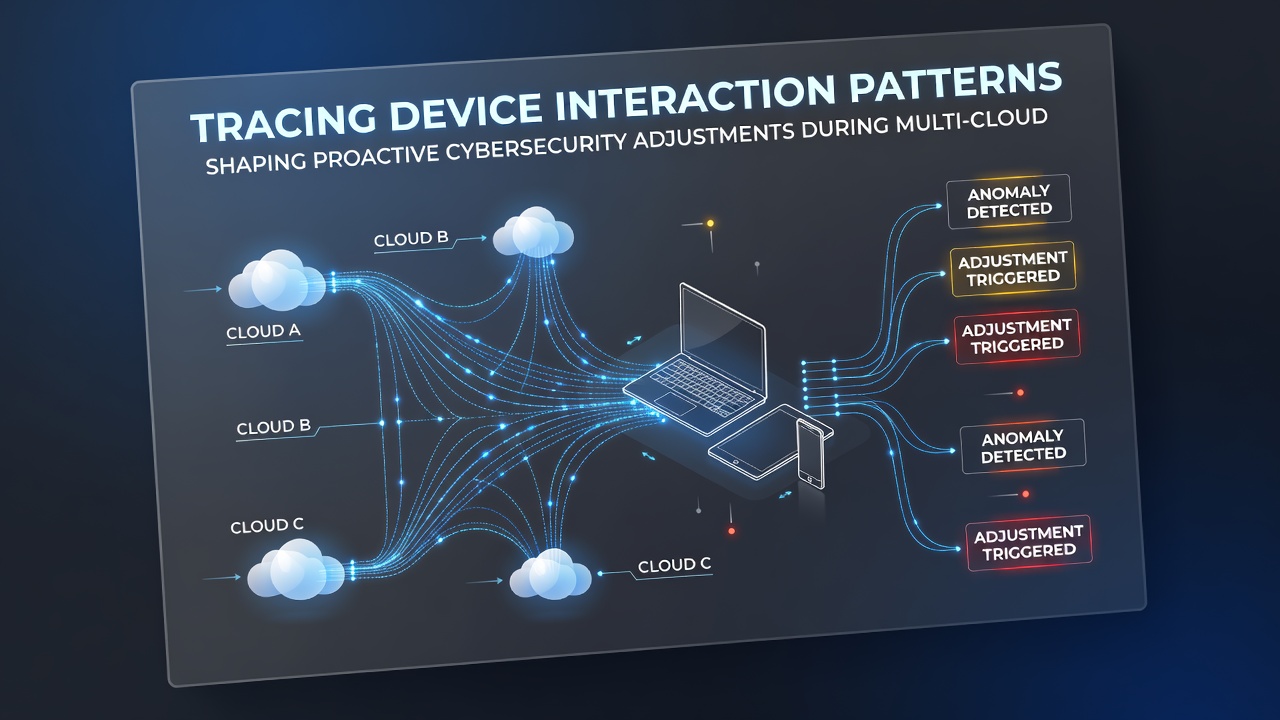 Flowchart illustrating pattern detection leading to automated security policy updates in a multi-cloud setup